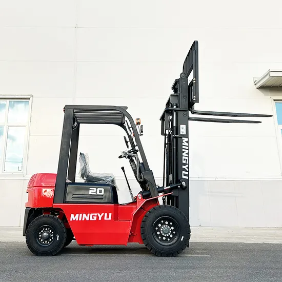 Carretilla elevadora Mingyu robusta de 2 toneladas, diésel, GLP, motor japonés, mástil triplex, cabina de desplazamiento lateral, precio de fábrica, 3 unidades
